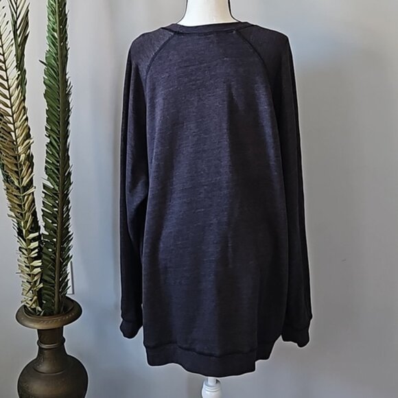 Blue 84 Charcoal Gray Long Sleeve Sweatshirt Tunic with KC Heart Graphic - Picture 2 of 16